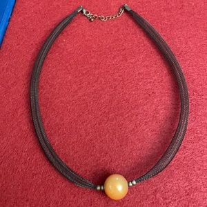 Black Mesh with Bead Pendant